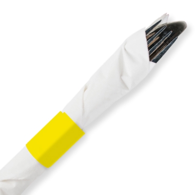 Yellow Paper Napkin Band Self-Adhering Wraps