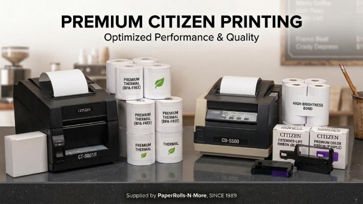 Citizen Printer Paper Rolls & Ribbons at a coffee shop