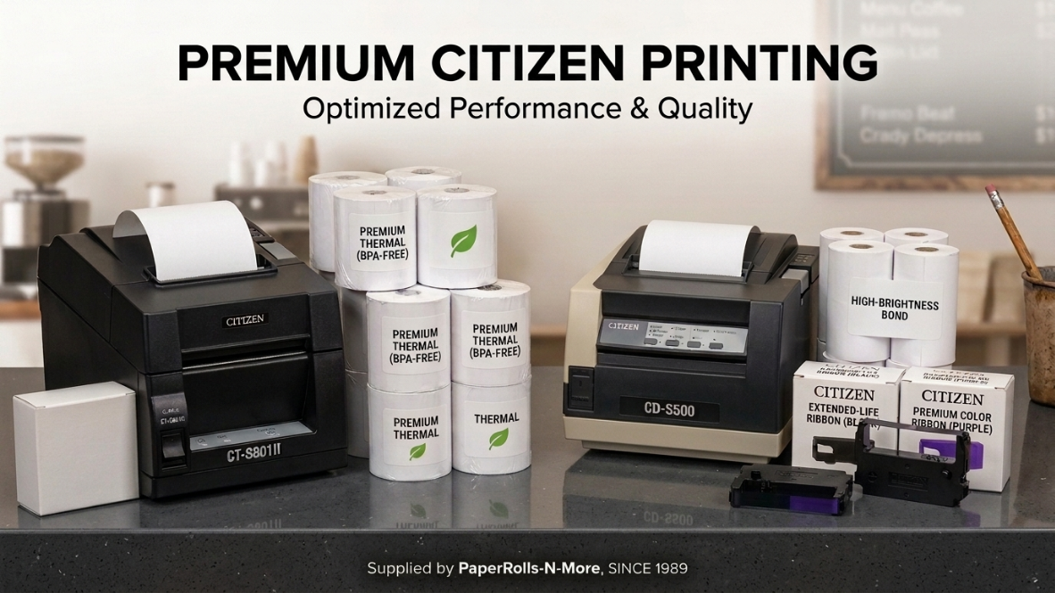 Citizen Printer Paper Rolls & Ribbons at a coffee shop