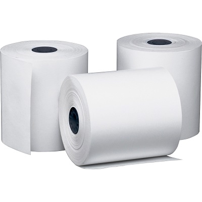 Custom printed thermal receipt paper rolls with business logo